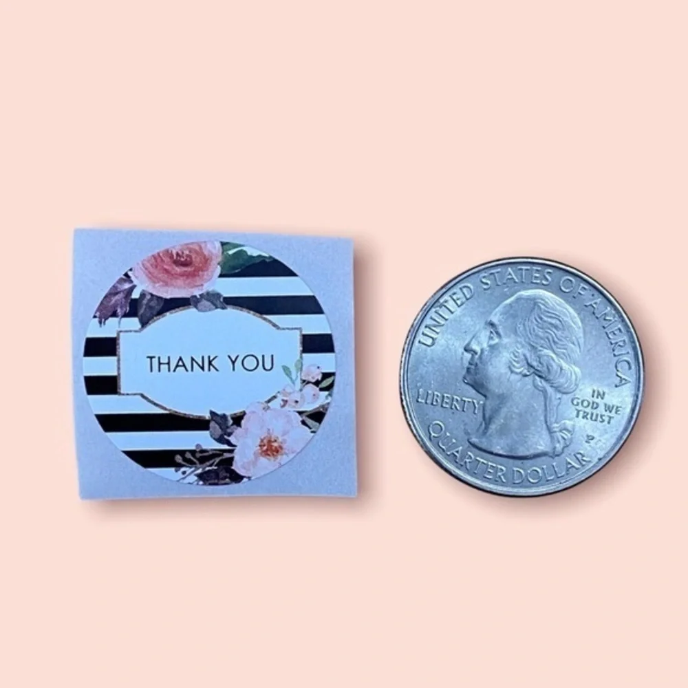 40 Small Thank You Stickers! (Quarter Size)